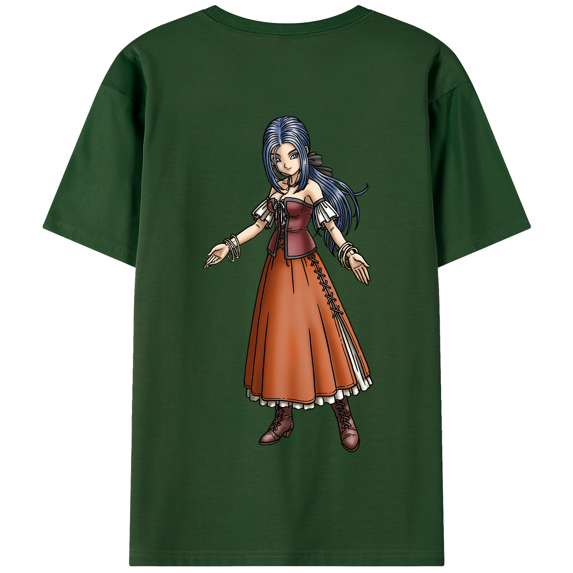 （画像用） ドラゴンクエスト Doragon Kuesuto Dragon Quest 綿100％半袖Tシャツ（背面プリント）